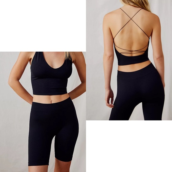 Free People Tops - NEW FP* “Strappy Back Brami + Rib Bike Short 2-Style Bundle”